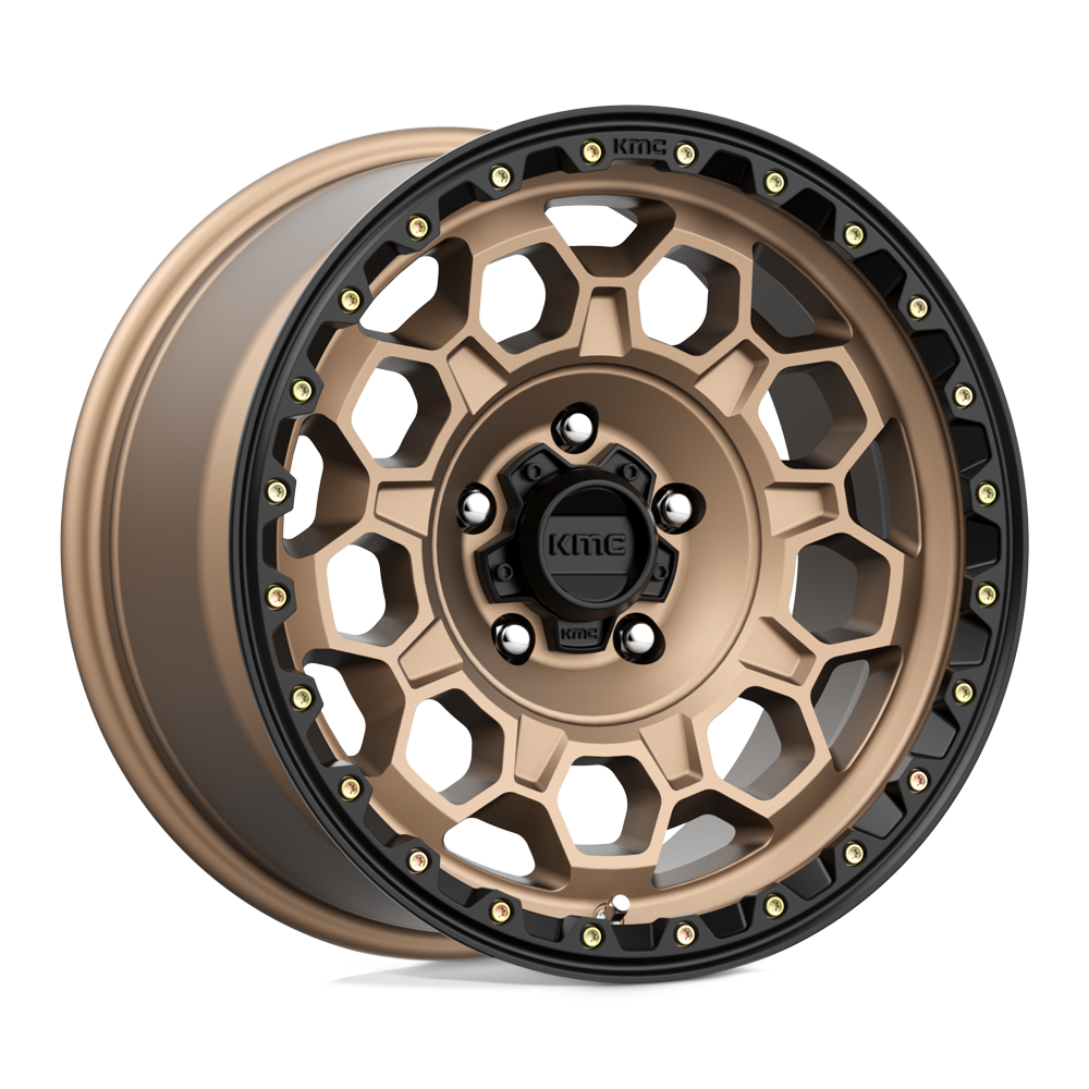 17x9 KMC KM545 TREK Matte Bronze With Black Lip Wheel 5x5 (0mm)