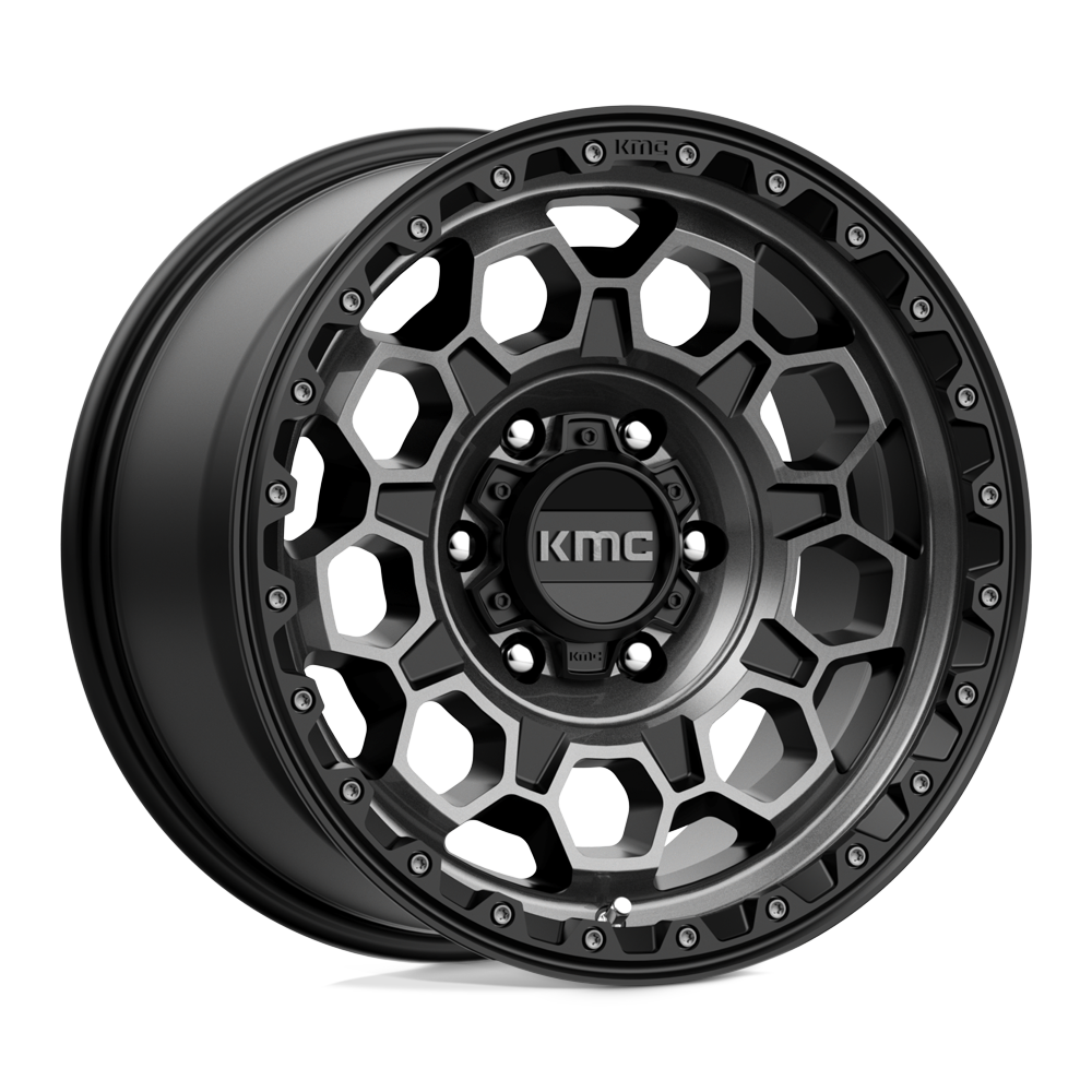 17x9 KMC KM545 TREK Satin Black With Gray Tint Wheel 6x5.5 (0mm)