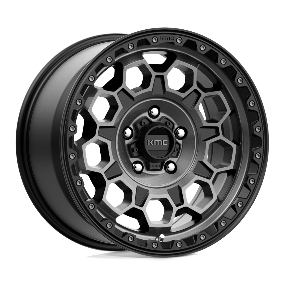 17x9 KMC KM545 TREK Satin Black With Gray Tint Wheel 5x5 (18mm)