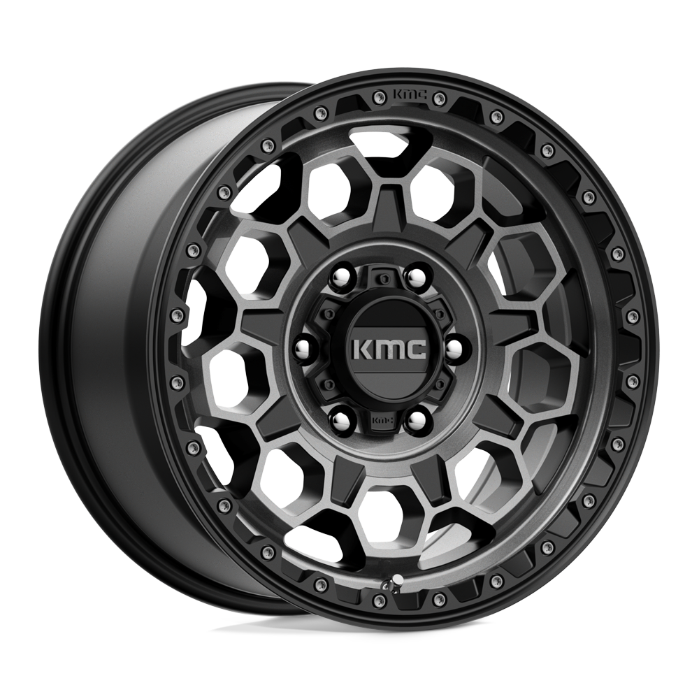 17x9 KMC KM545 TREK Satin Black With Gray Tint Wheel 6x120 (18mm)