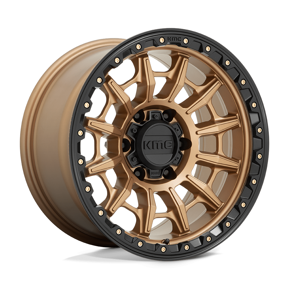 17x9 KMC KM547 CARNAGE Matte Bronze With Black Lip Wheel 6x5.5 (-12mm)