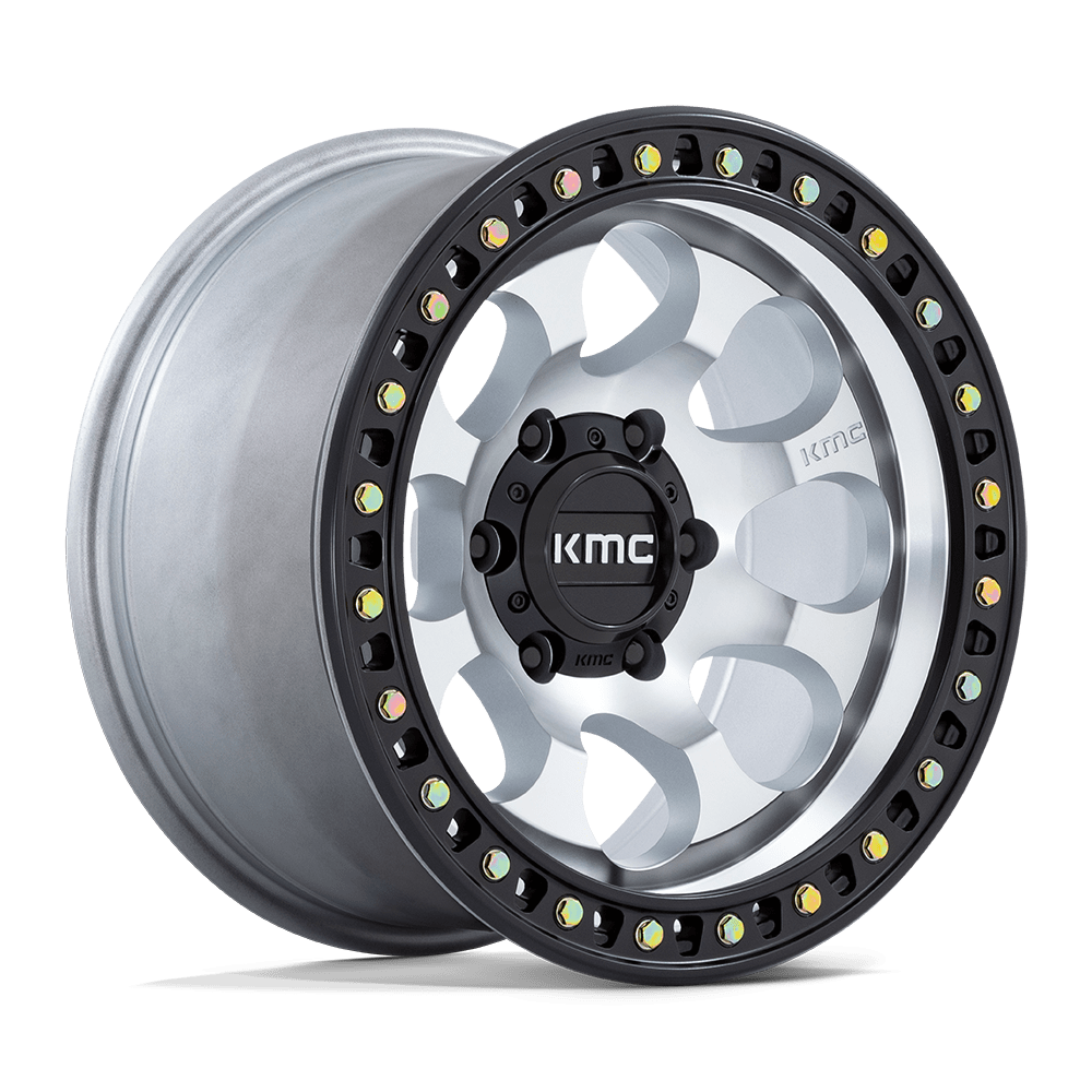 17x8.5 KMC KM550 Riot SBL Machined With Satin Black Lip Wheel 6x5.5 (10mm)