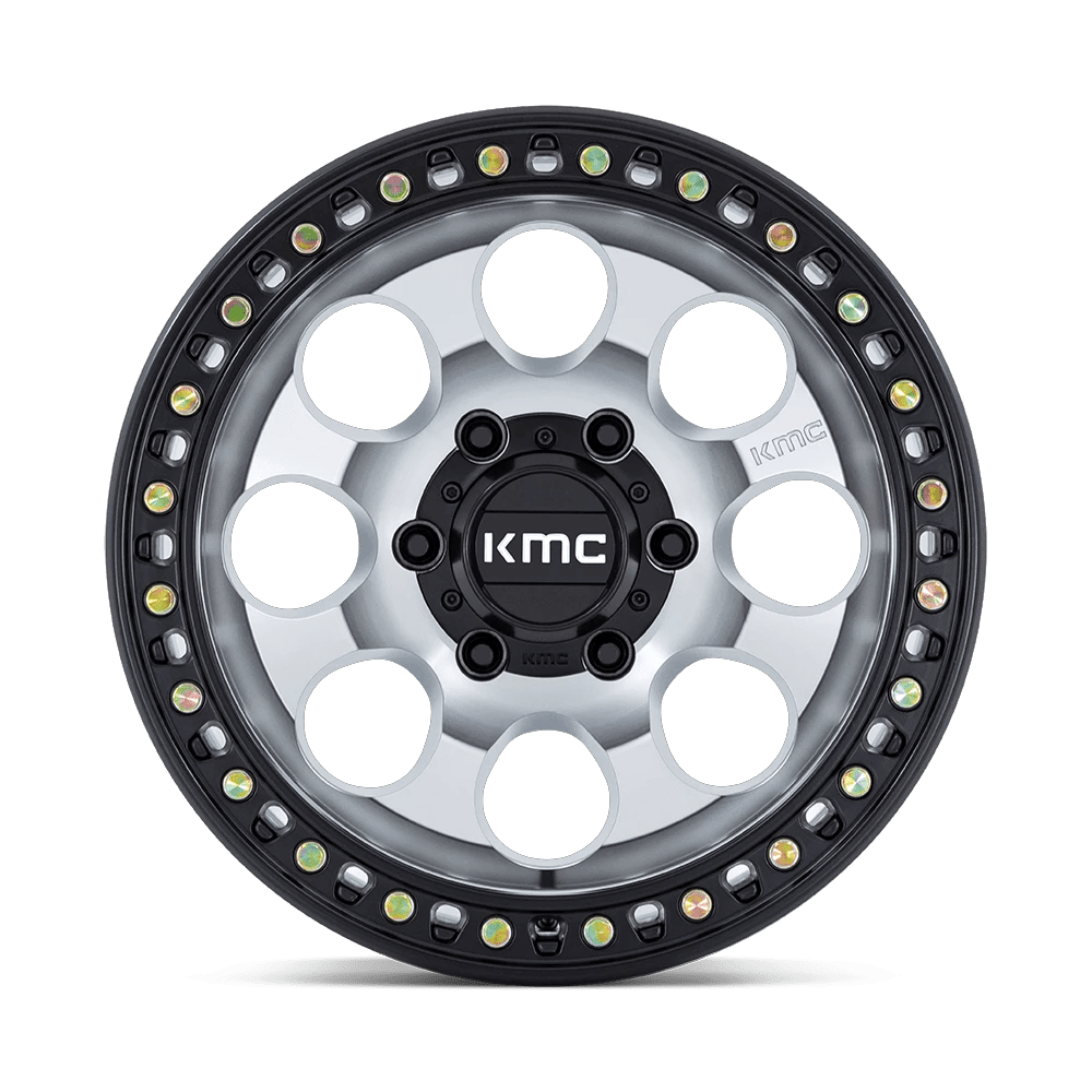 17x8.5 KMC KM550 Riot SBL Machined With Satin Black Lip Wheel 6x5.5 (10mm)