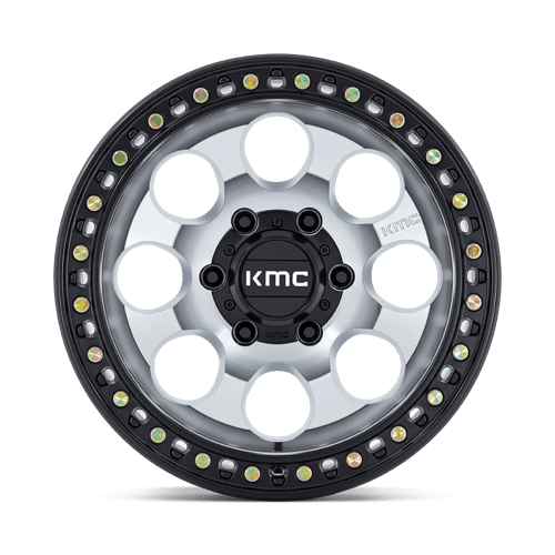 18x9 KMC KM550 Riot SBL Machined With Satin Black Lip Wheel 6x120 (18mm)