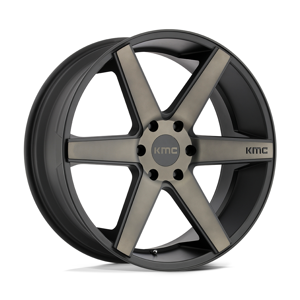 20x8.5 KMC KM704 DISTRICT TRUCK Matte Black Dark Tint Wheel 6x5.5 (15mm)