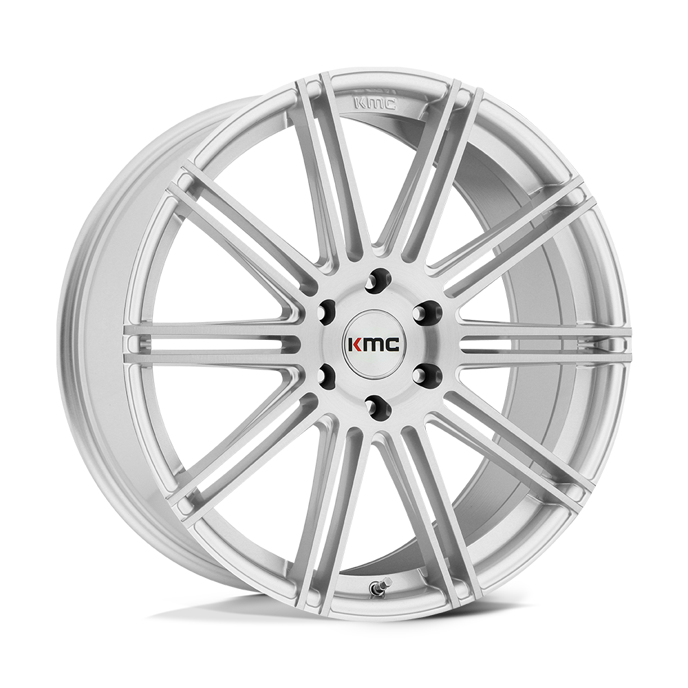 22x9.5 KMC KM707 CHANNEL Brushed Silver Wheel 6x5.5 (30mm)
