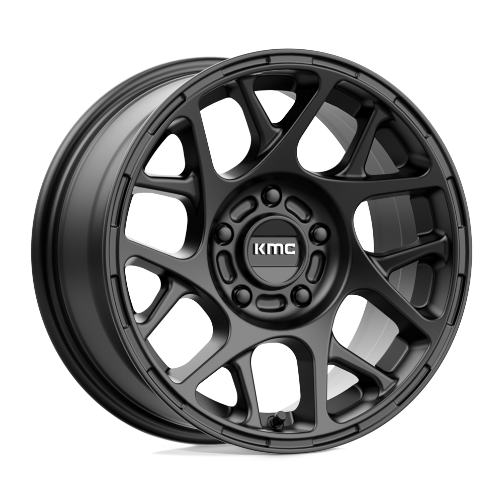 17x8 KMC KM708 BULLY Satin Black Wheel 5x120 (38mm)
