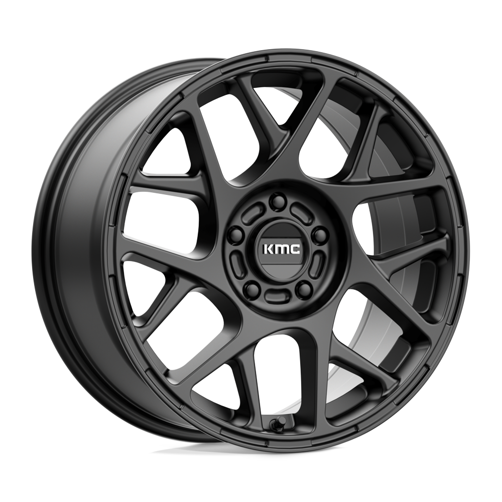 17x8 KMC KM708 BULLY Satin Black Wheel 5x110 (38mm)