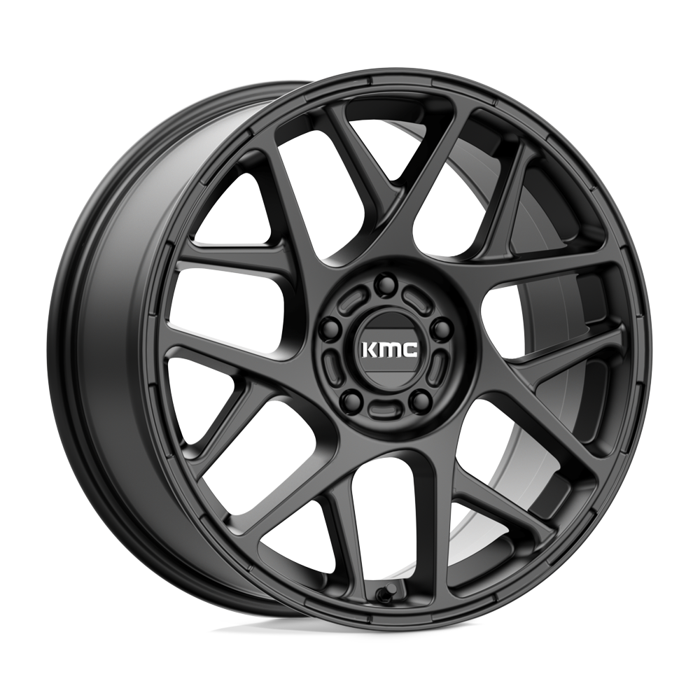 18x8 KMC KM708 BULLY Satin Black Wheel 5x120 (38mm)