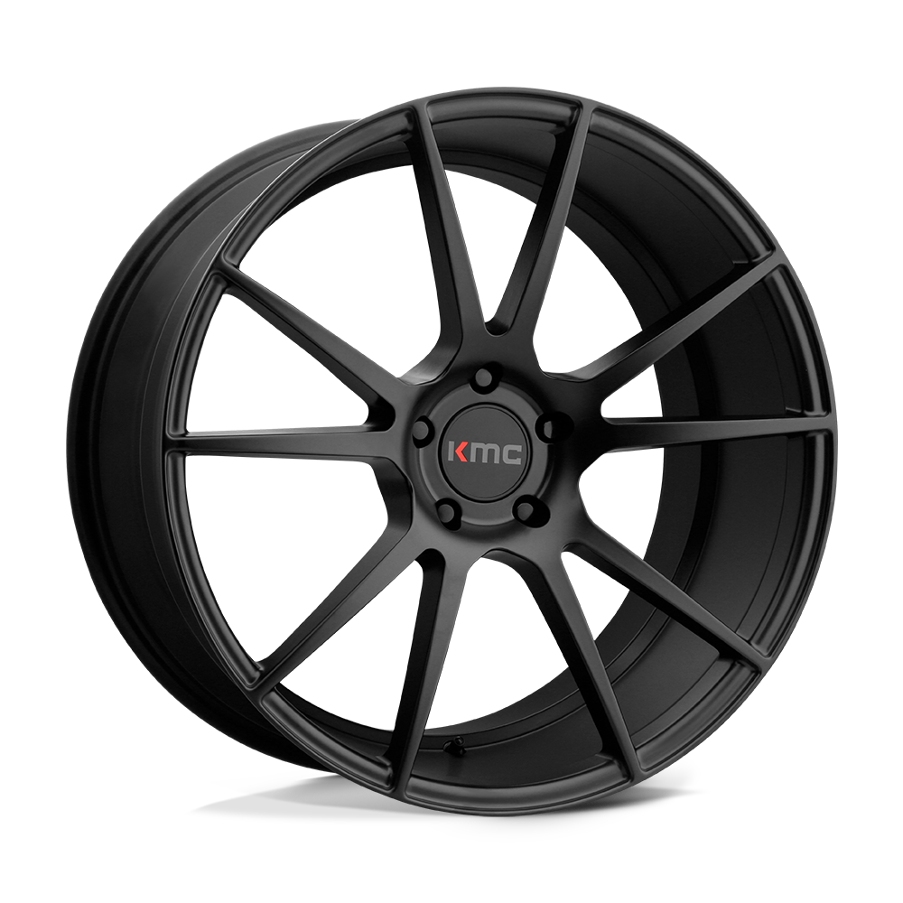 20x10 KMC KM709 FLUX Satin Black Wheel 5x112 (40mm)