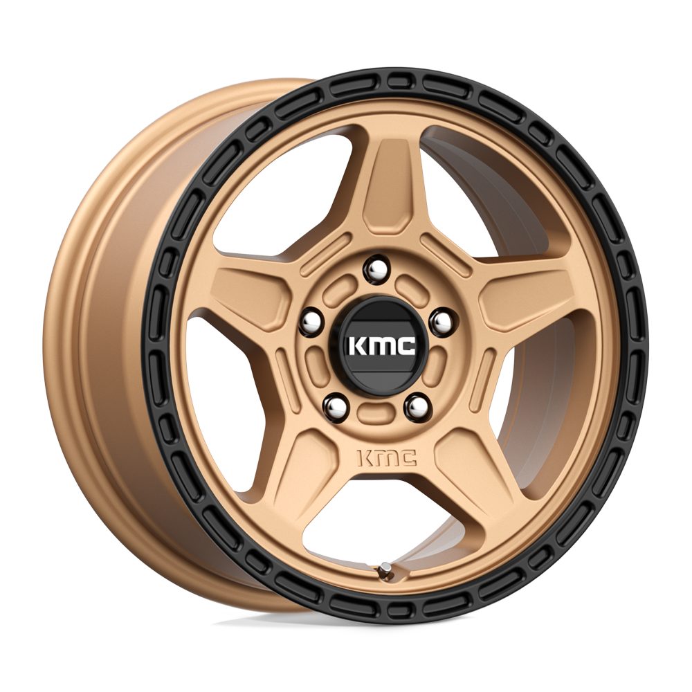 17x8 KMC KM721 ALPINE Matte Bronze With Black Lip Wheel 5x120 (38mm)