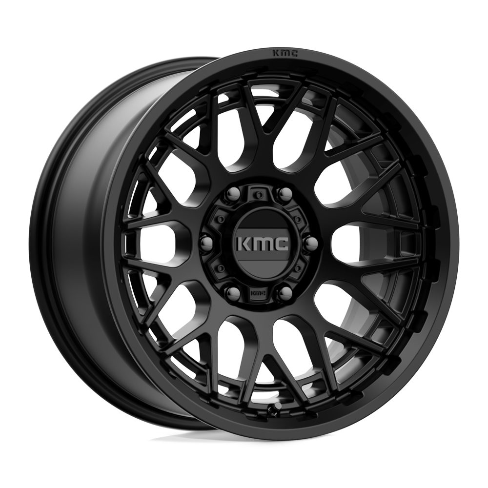 17x8.5 KMC KM722 TECHNIC Satin Black Wheel 6x5.5 (0mm)
