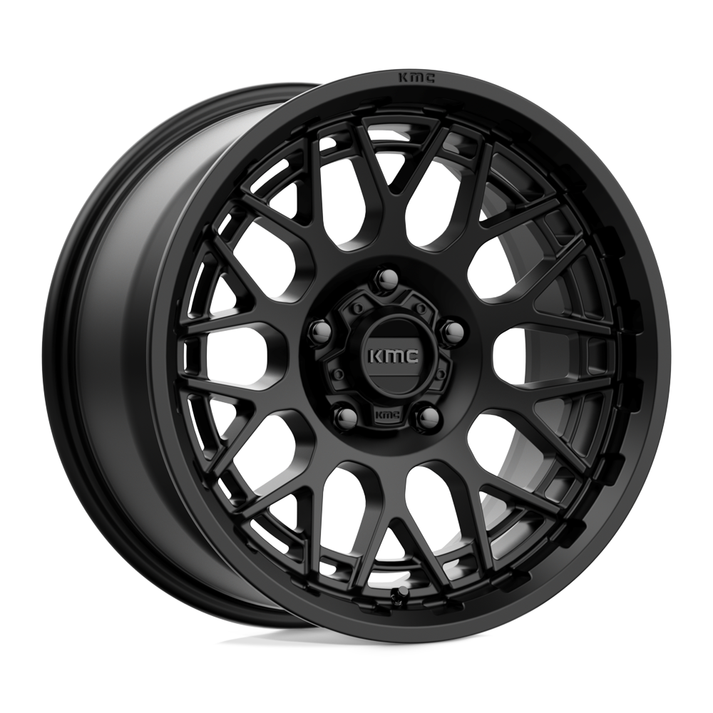 17x8.5 KMC KM722 TECHNIC Satin Black Wheel 5x5 (18mm)