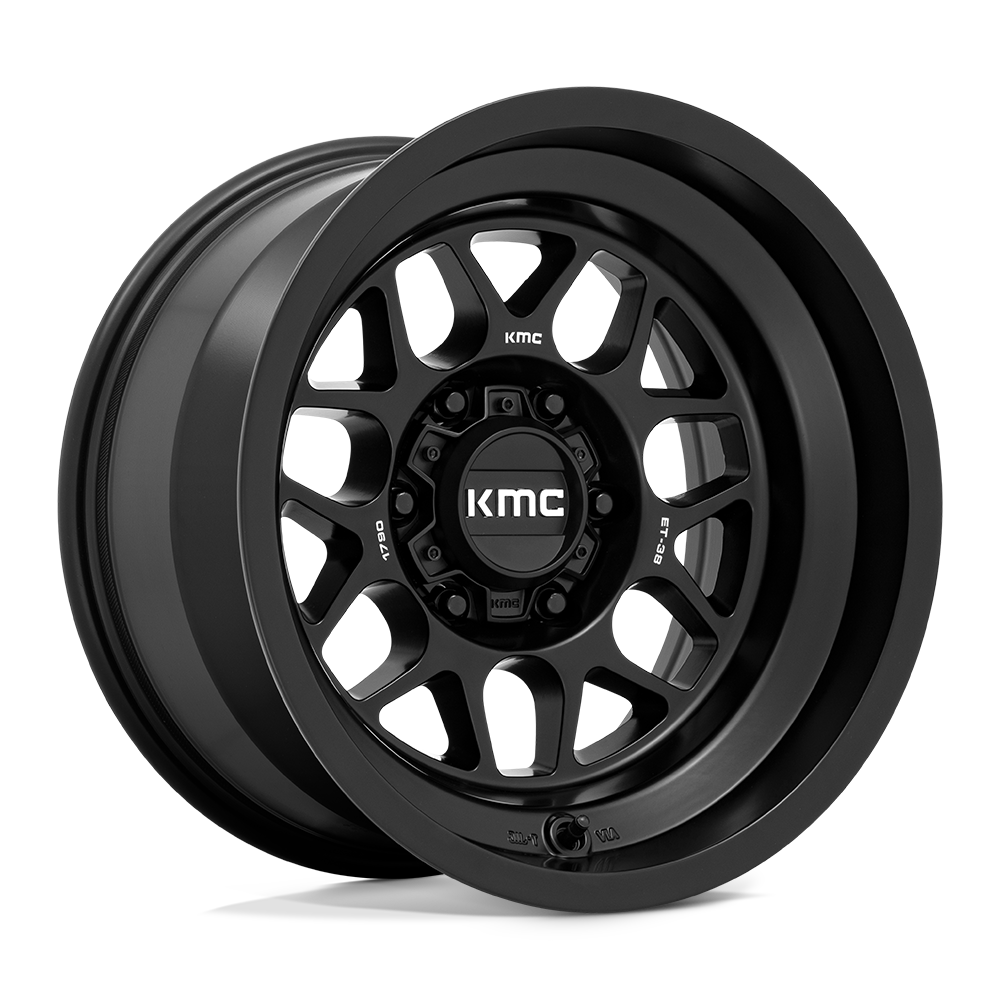 17x9 KMC KM725 TERRA Satin Black Wheel 6x5.5 (-38mm)