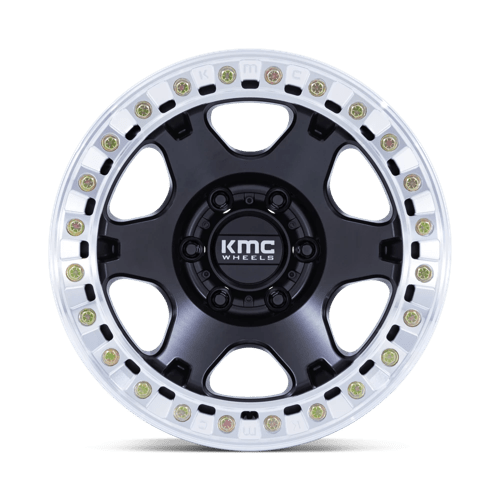 17x9 KMC KM238 VI BEADLOCK Satin Black W/ Machined Ring Wheel Blank (-12mm)