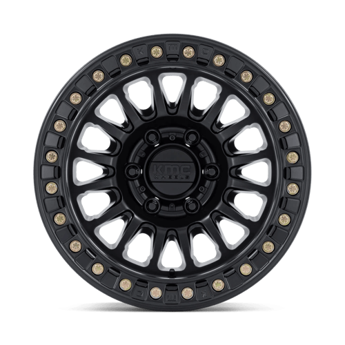 17x9 KMC KM239 Impact Matte Black BEADLOCK Wheel 5x5 (-12mm)