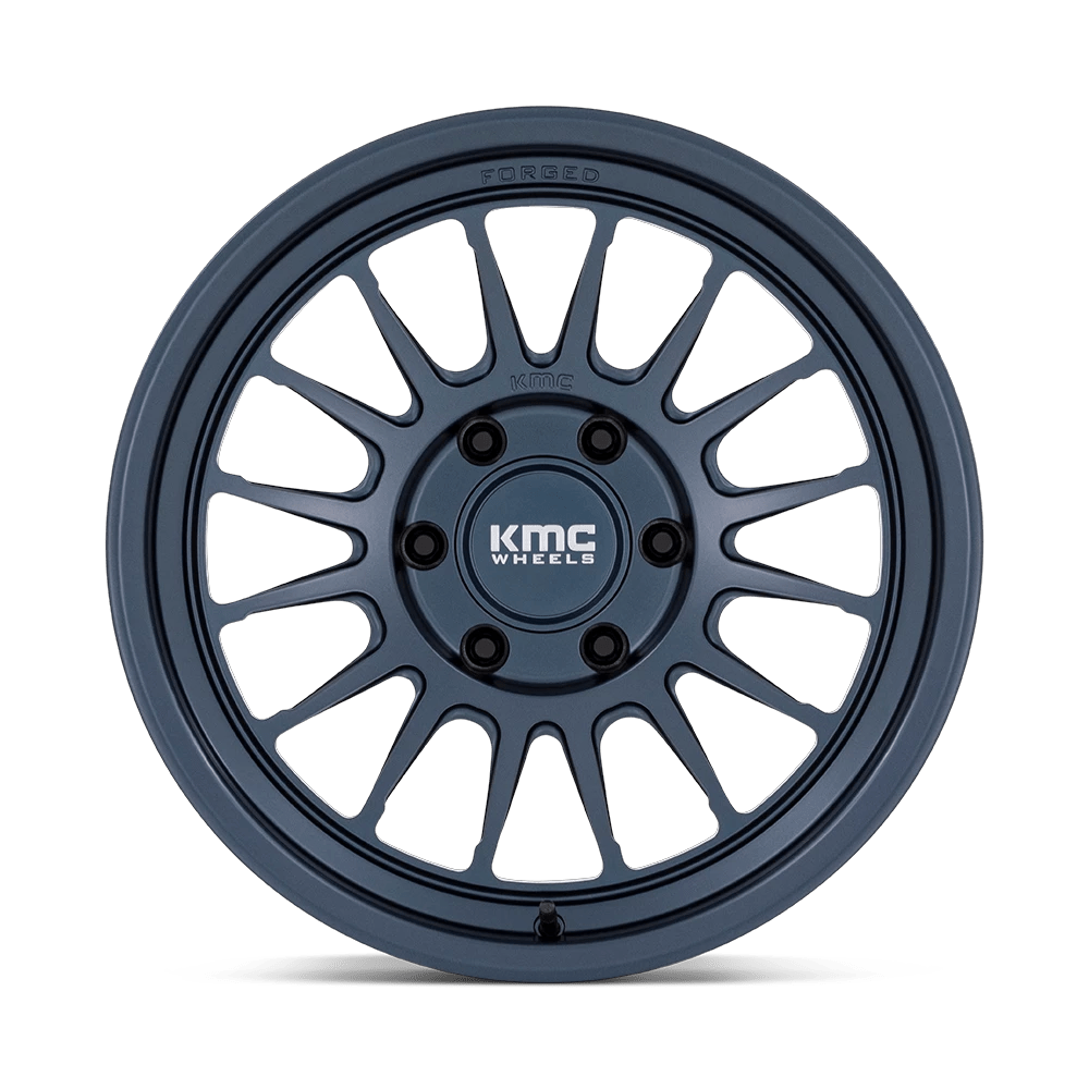 17x8.5 KMC KM447 Impact Metallic Blue FORGED Wheel 6x135 (0mm)