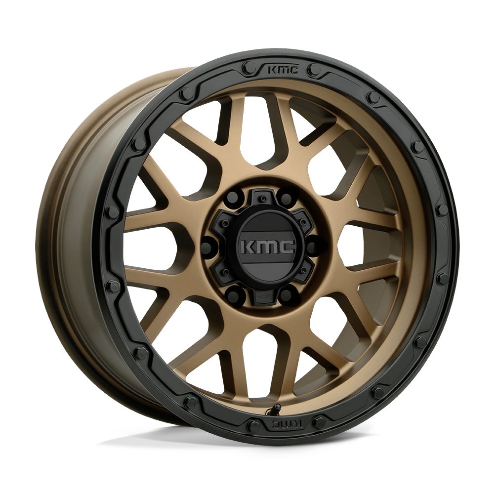 17x9 KMC KM535 GRENADE OFF-ROAD Matte Bronze Matte Black Lip Wheel 6x135 (-12mm)