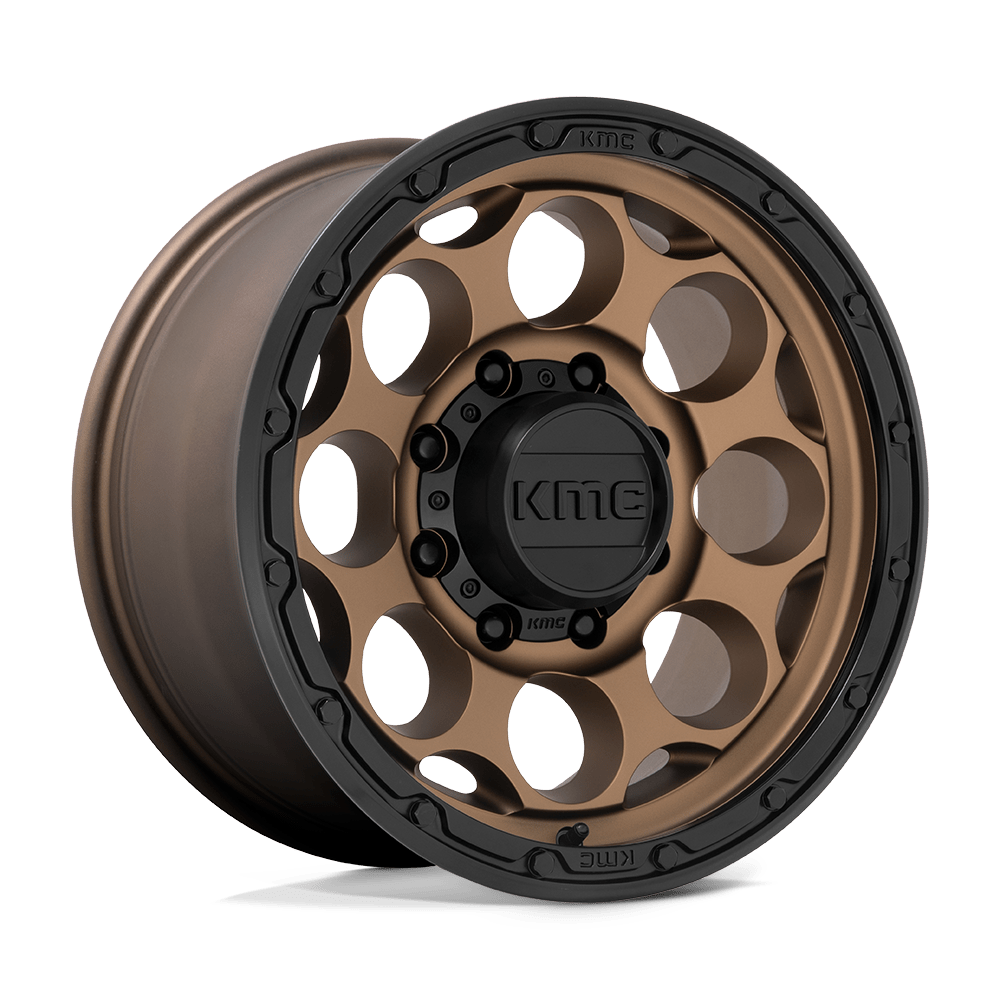 17x8.5 KMC KM541 DIRTY HARRY Matte Bronze With Black Lip Wheel 8X6.5 (0mm)