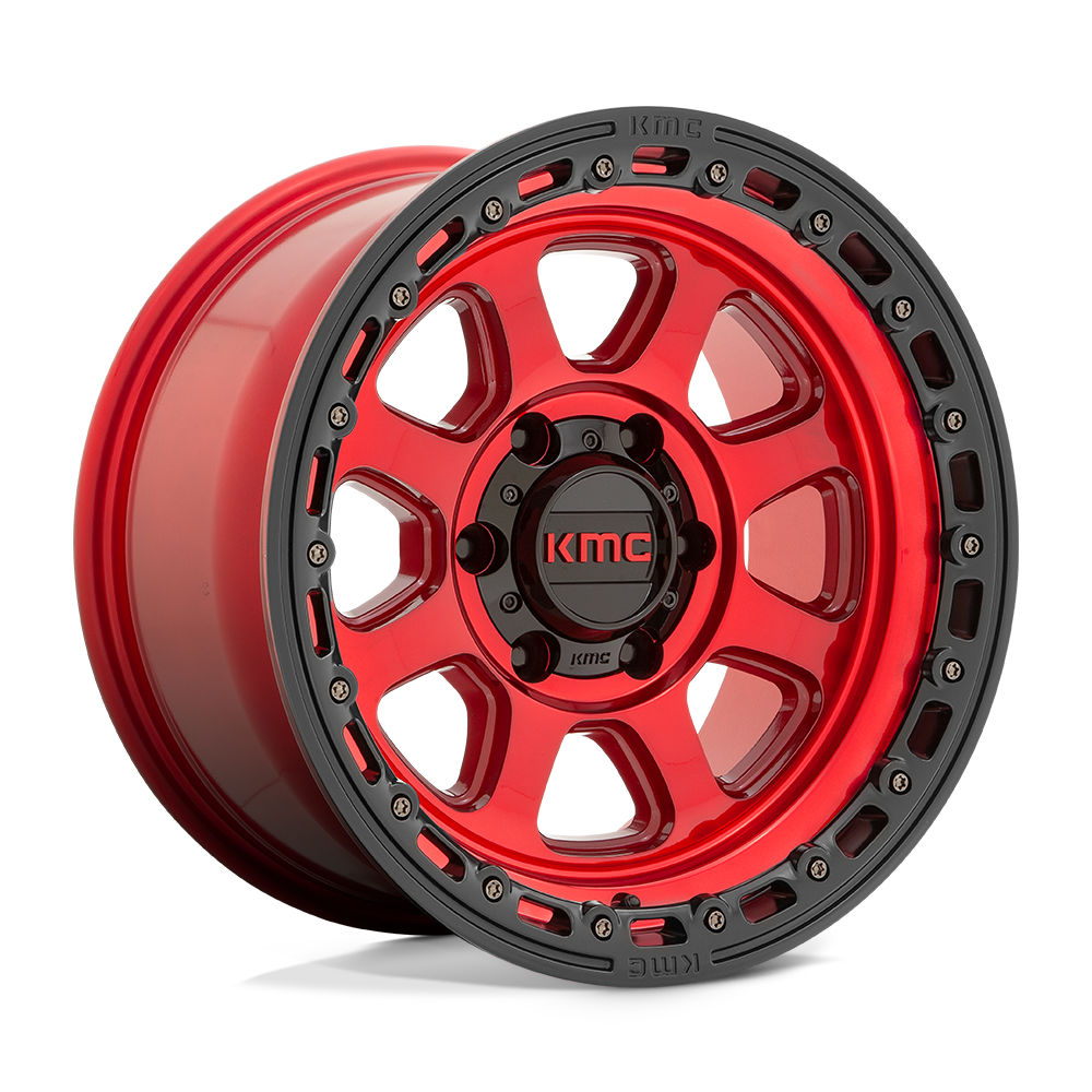 20x9 KMC KM548 CHASE Candy Red With Black Lip Wheel 6x5.5 (0mm)