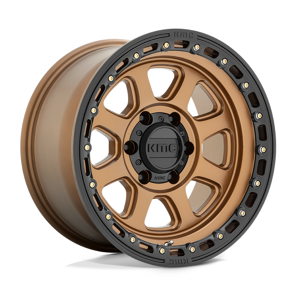 17x9 KMC KM548 CHASE Matte Bronze With Black Lip Wheel 5x5 (0mm)