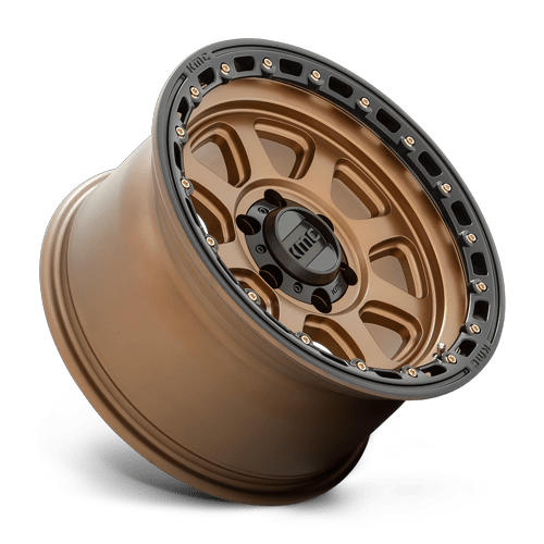 18x9 KMC KM548 Chase Matte Bronze With Black Lip Wheel 8x180 (18mm)
