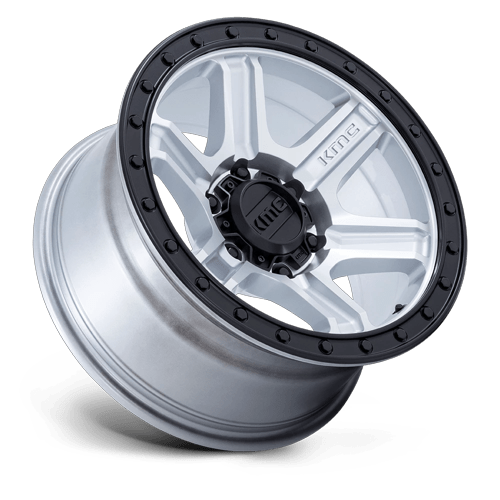 17x8.5 KMC KM551 Outrun Machined With Gloss Black Lip Wheel 5x5 (-10mm)