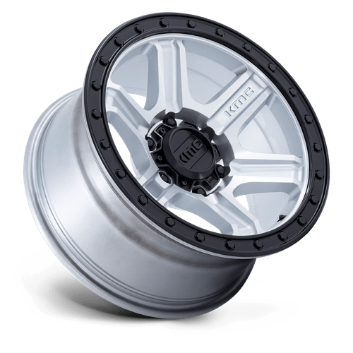 17x8.5 KMC KM551 Outrun Machined With Gloss Black Lip Wheel 5x5 (-10mm)