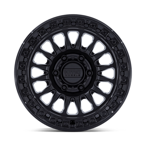 17x8.5 KMC KM552 IMS Matte Black W/ Gloss Black Lip Wheel 5x4.25 (18mm)