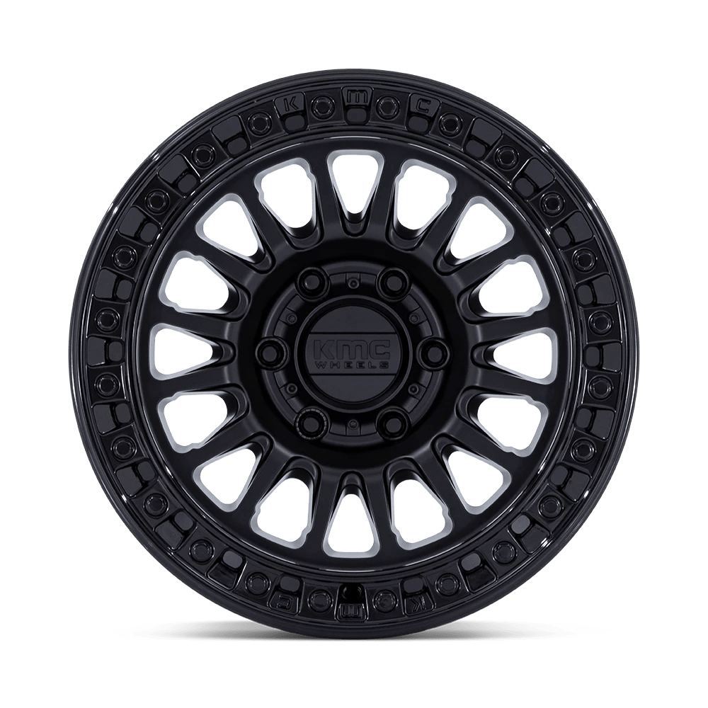 20x9 KMC KM552 IMS Matte Black W/ Gloss Black Lip Wheel 8x6.5 (18mm)