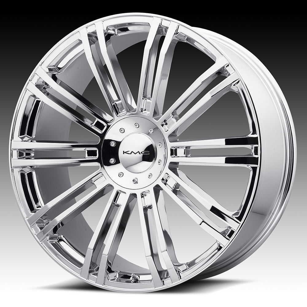 19x8.5 KMC KM677 D2 Chrome Wheel 6x132 (45mm)
