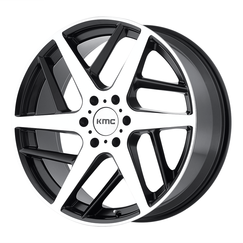 22x9 KMC KM699 TWO FACE Satin Black With Machined Face Wheel 6x135 (35mm)