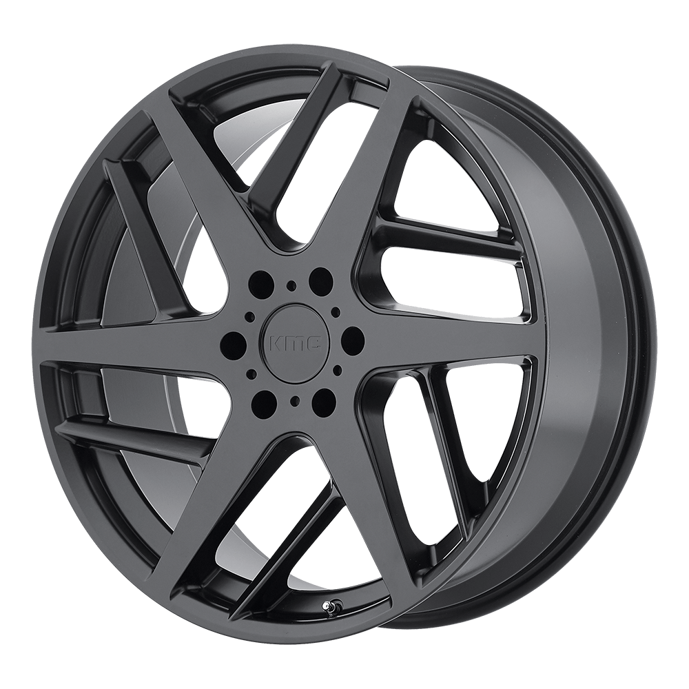 22x9 KMC KM699 TWO FACE Satin Black Wheel 5x5 (35mm)