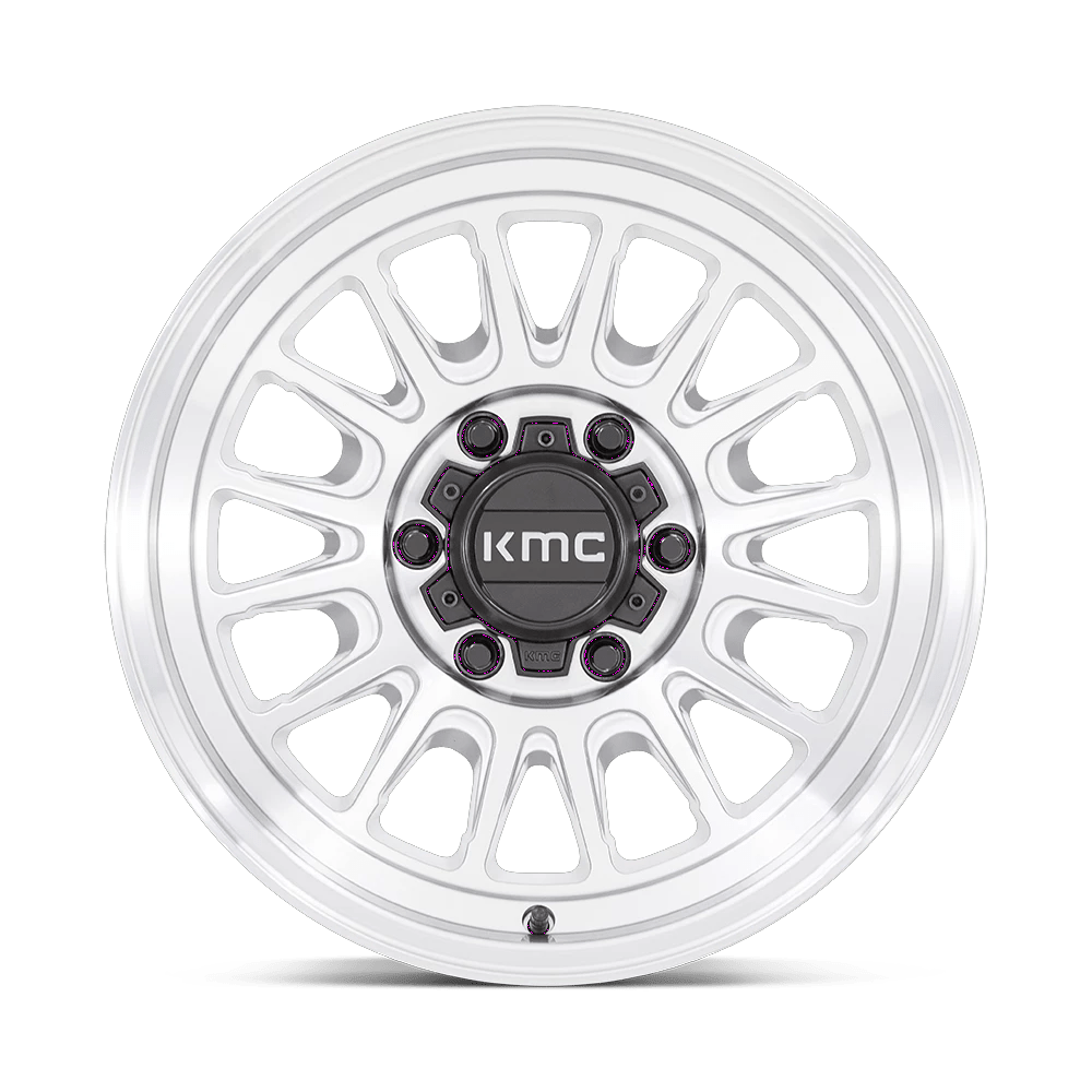 16x8 KMC KM724 Impact OL Silver Machined Wheel 6x5.5 (0mm)