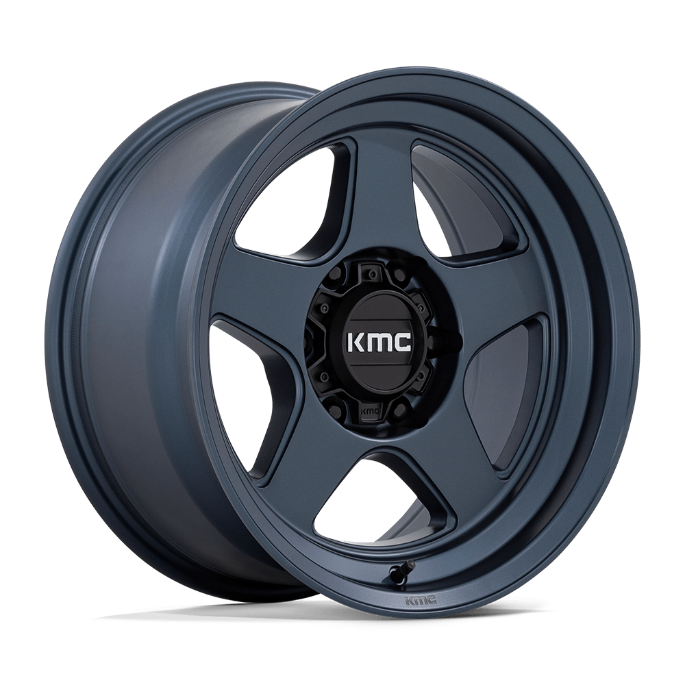17x8.5 KMC KM728 Lobo Metallic Blue Wheel 6x135 (-10mm)