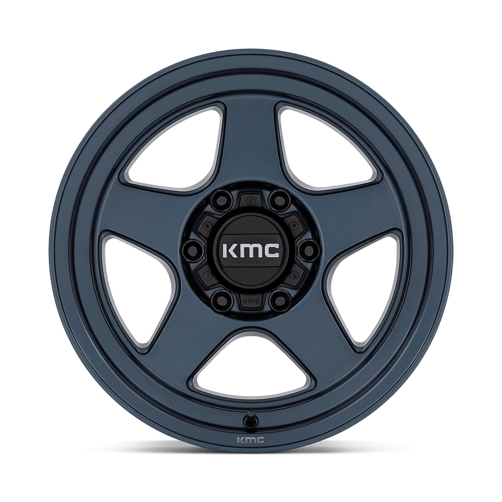 17x8.5 KMC KM728 Lobo Metallic Blue Wheel 6x120 (-10mm)