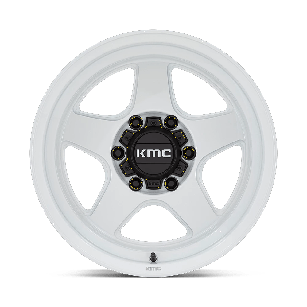 17x8.5 KMC KM728 Lobo Gloss White Wheel 6x120 (18mm)