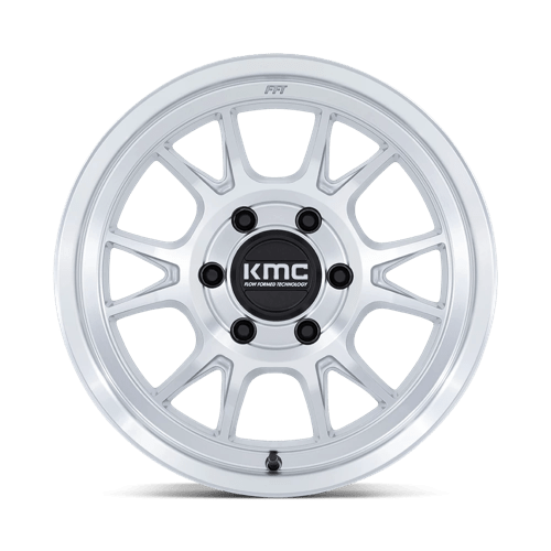 17x8.5 KMC KM729 Range Gloss Silver With Machined Face Wheel 6x4.5 (0mm)