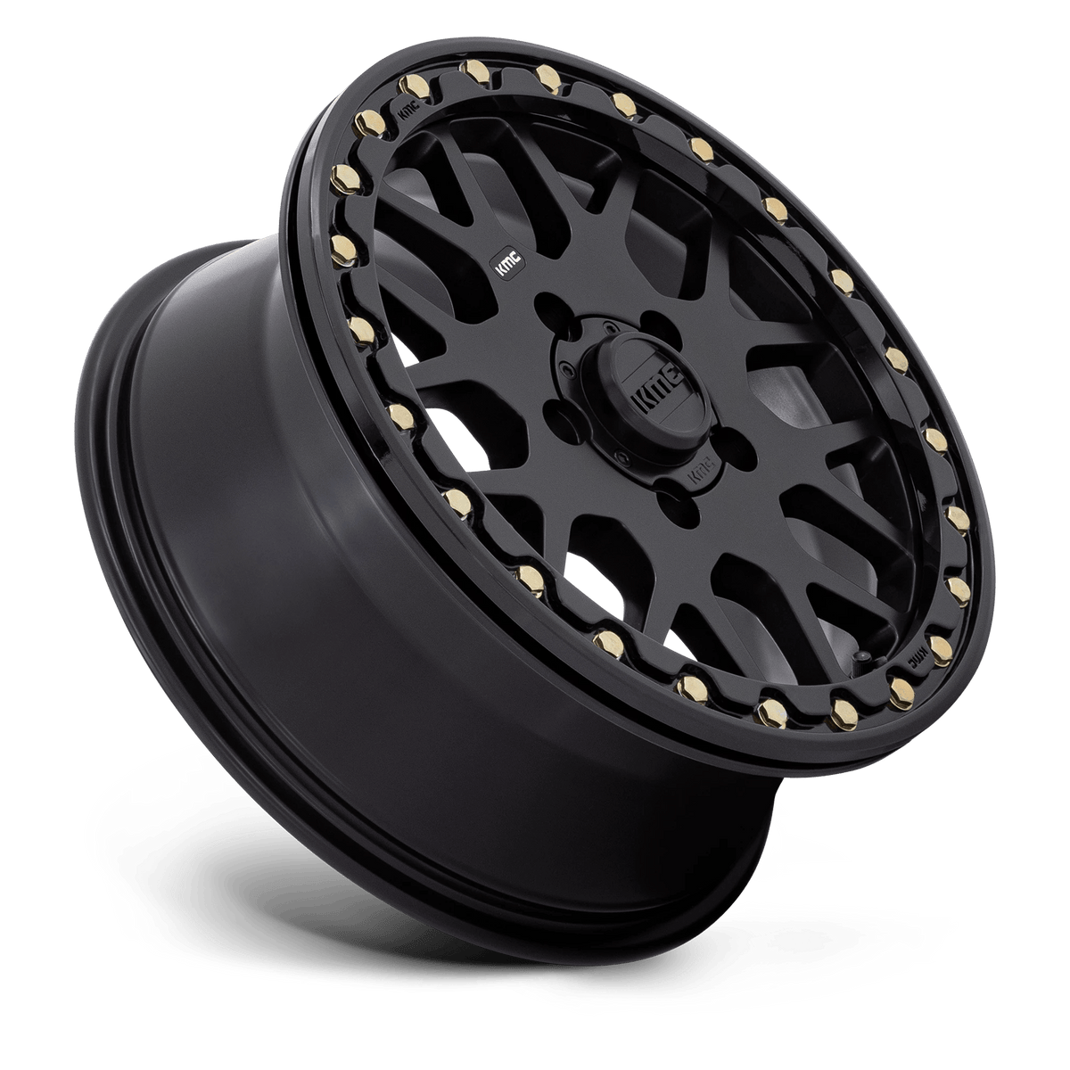 15x6 KMC Powersports KS235 Grenade Satin Black BEADLOCK Wheel 5x4.5 (38mm)