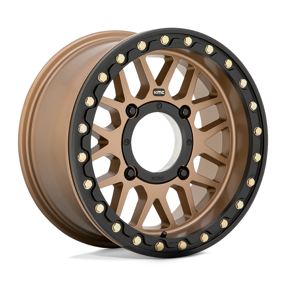 15x7 KMC Powersports KS235 Grenade Beadlock Satin Bronze Wheel 4x110 (10mm)