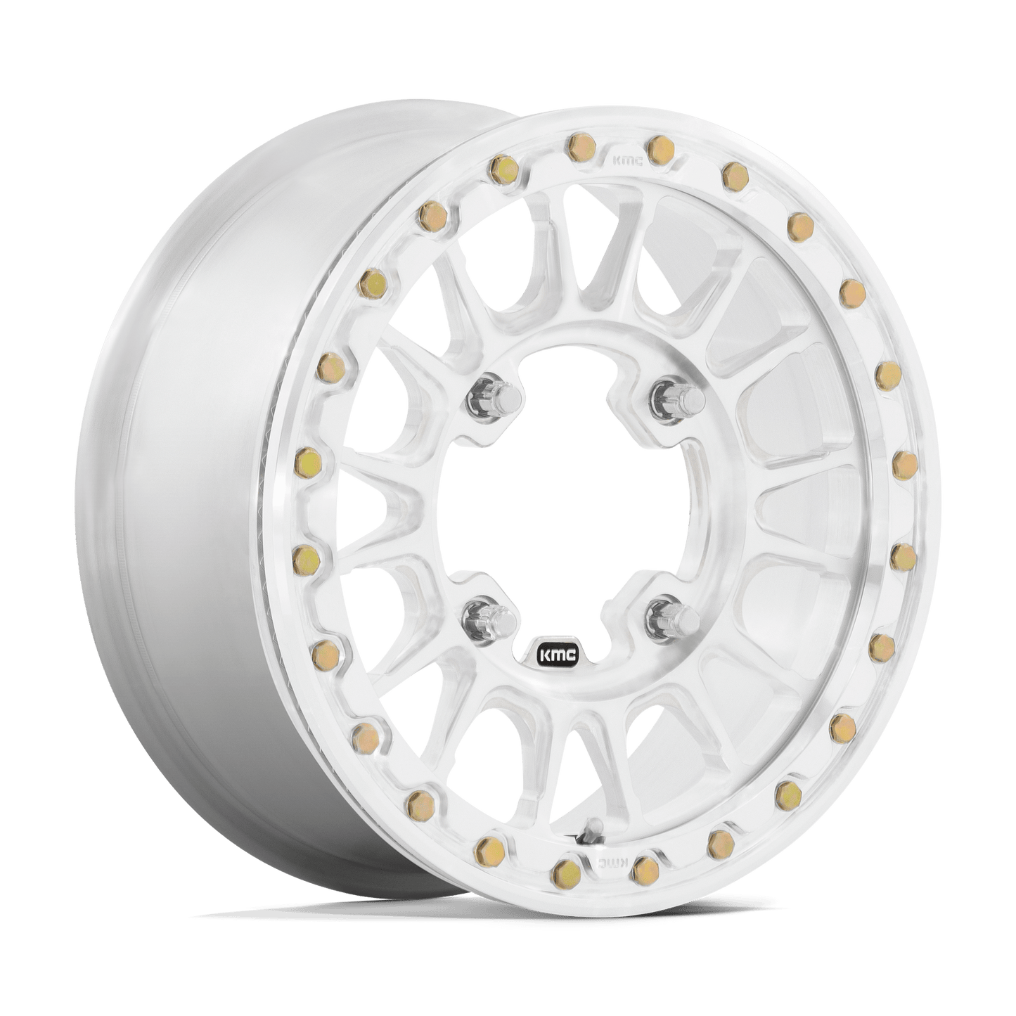 15x6 KMC Powersports KS436 Impact Raw Mach FORGED BEADLOCK Wheel 6x5.5 (50mm)