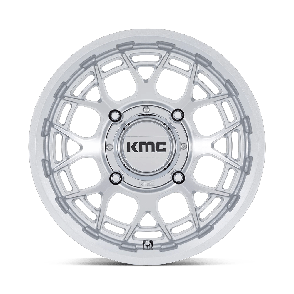 15x7 KMC Powersports KS139 Technic Gloss Silver Machined UTV Wheel 5x4.5 (38mm)