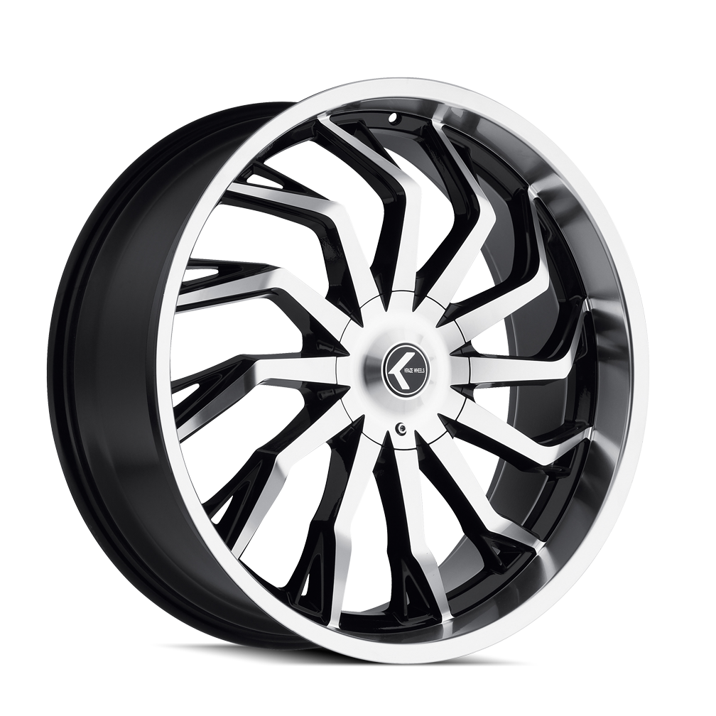 22x9.5 Kraze SCRILLA Black/Machined Wheel 6x5.5 (18mm)