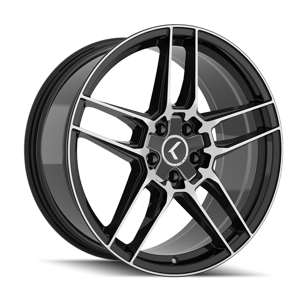 18x8.5 Kraze KR197 Converge Black Machined Wheel 5x112/5x120 (30mm)