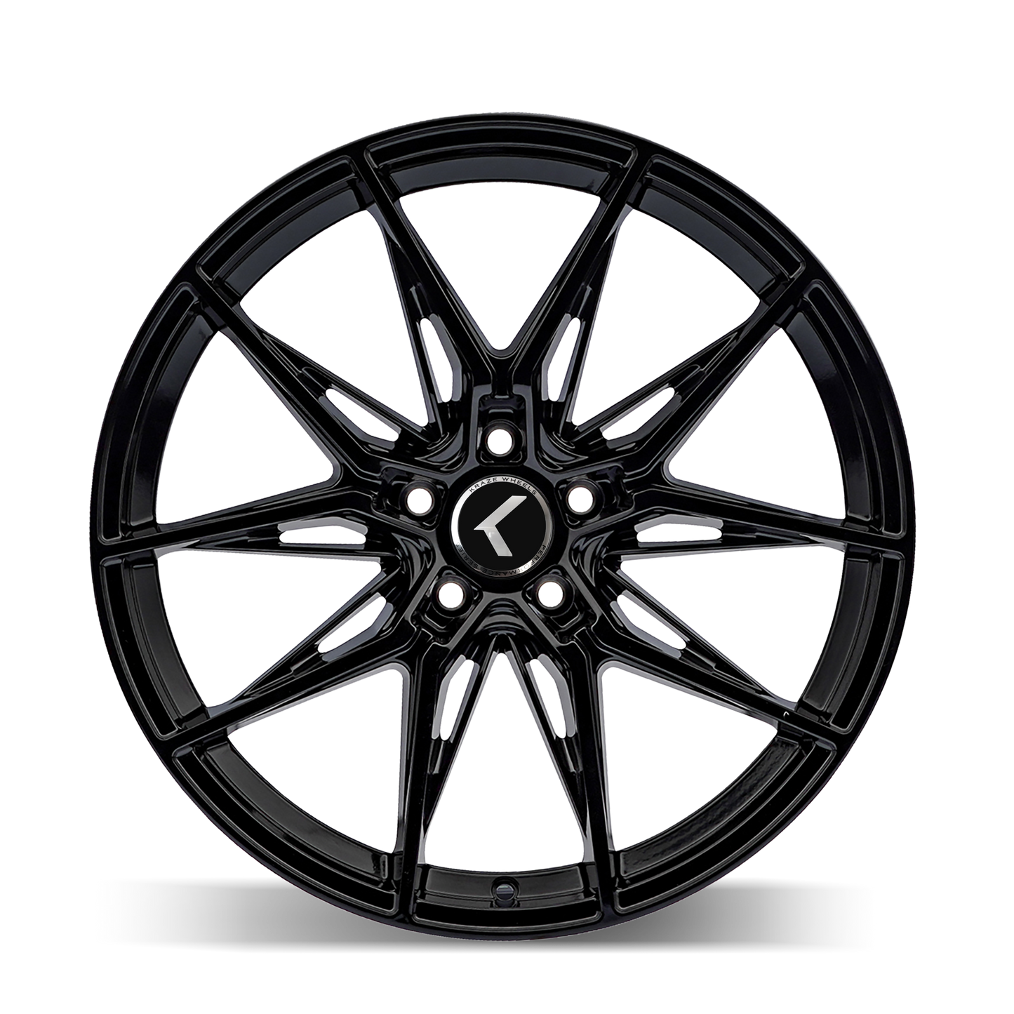 22x9 Kraze KR196 Evolve Gloss Black Wheel 5x4.5 (35mm)