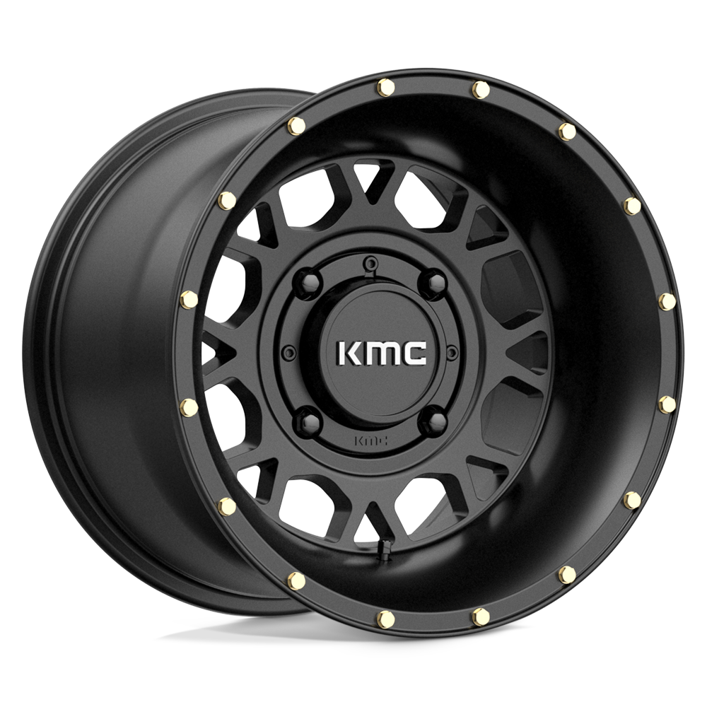 14x10 KMC Powersports KS135 GRENADE Satin Black Wheel 4x137 (0mm)