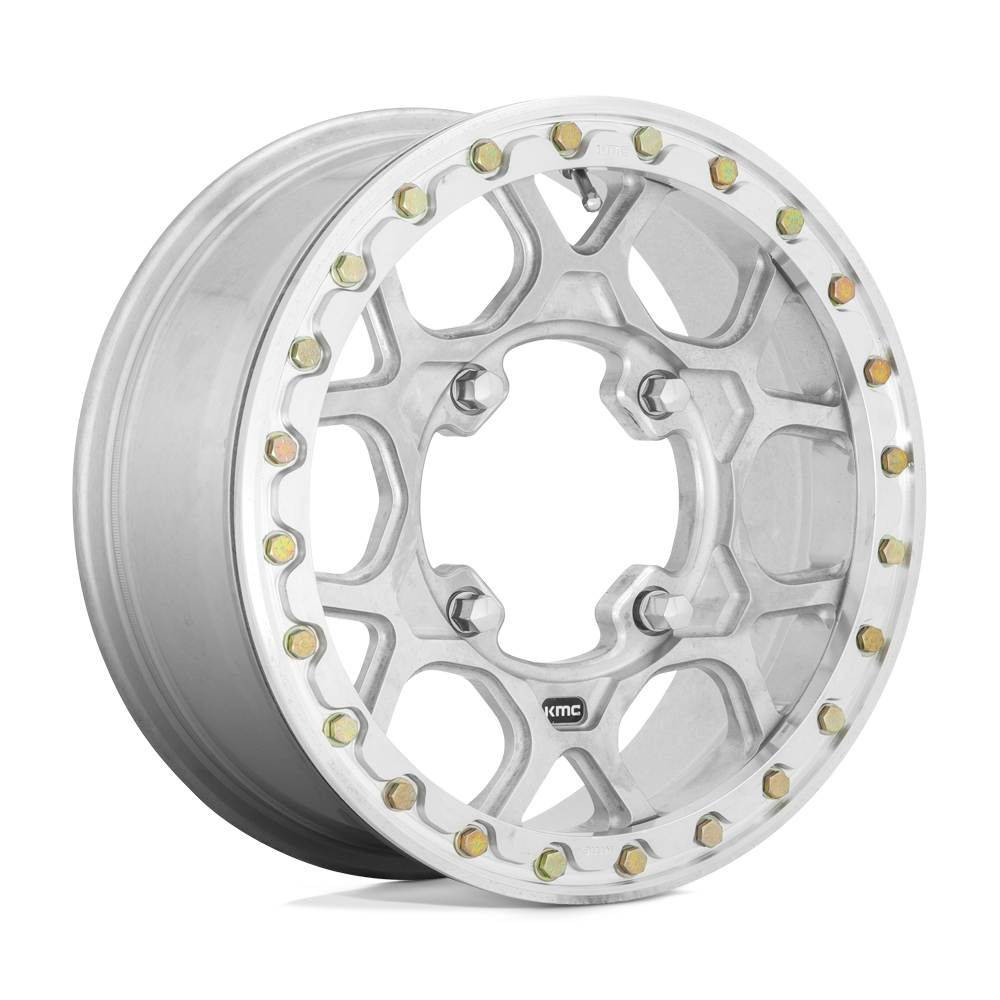 15x6 KMC Powersports KS433 MESA BEADLOCK Raw Machined Forged Wheel 4x137 (38mm)