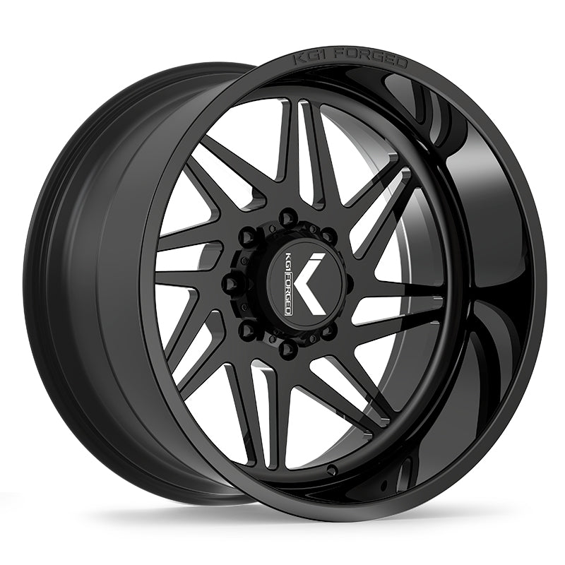 22x12 KG1 Forged KT029 Dyno Gloss Black LEFT DIRECTIONAL Wheel 8x180 (-44mm)