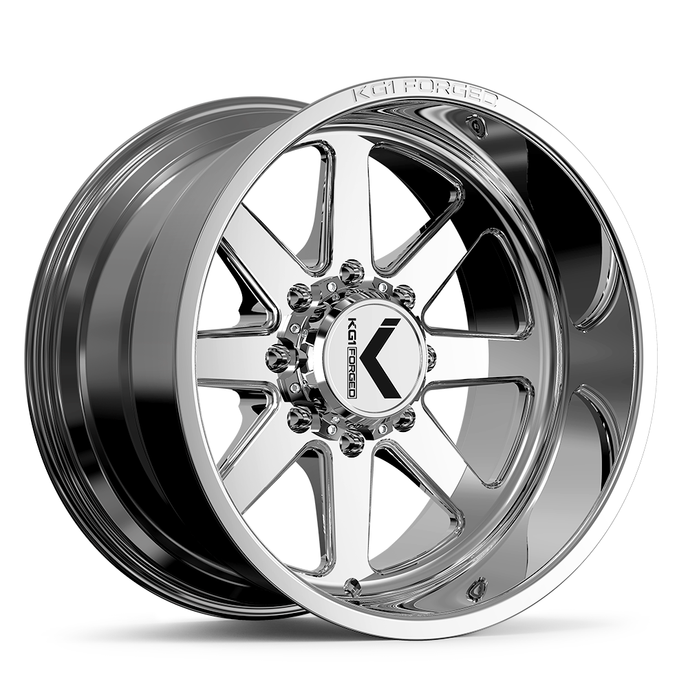 22x10 KG1 Forged KT057 Okto Polished Milled Wheel 8x6.5 (-18mm)