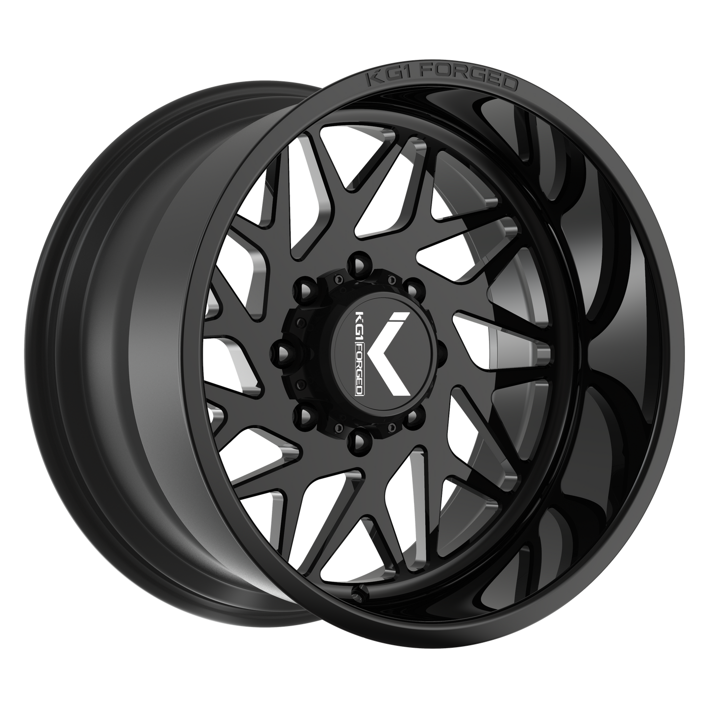 22x12 KG1 Forged KT061 Bypass Gloss Black RIGHT DIRECTIONAL Wheel 6x5.5 (-44mm)